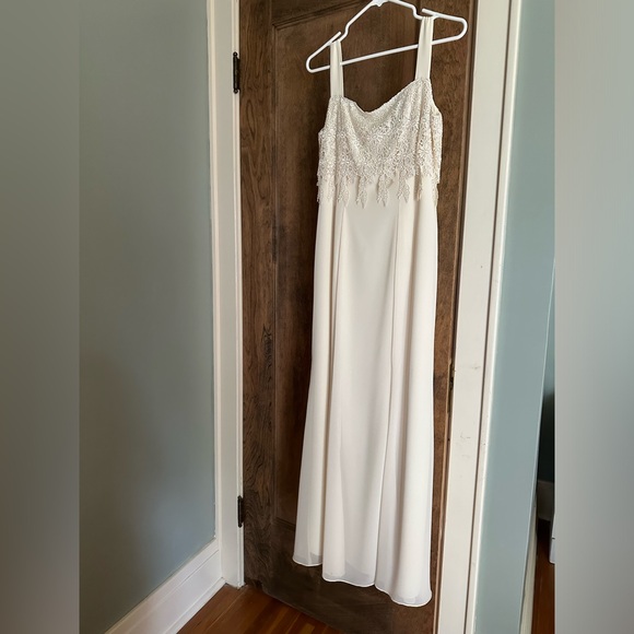 Ursula of Switzerland Cream Dress with Over Shirt NWT